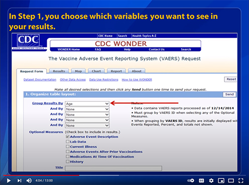 CDC VAERS Database Instructions