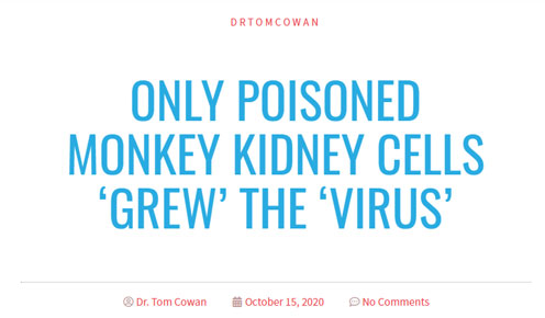 Only Monkey Kidney Cells Grew the Virus - Dr Tom Cowan