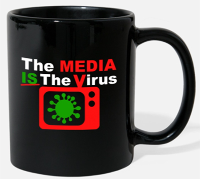 The Media IS the Virus - Black Mug