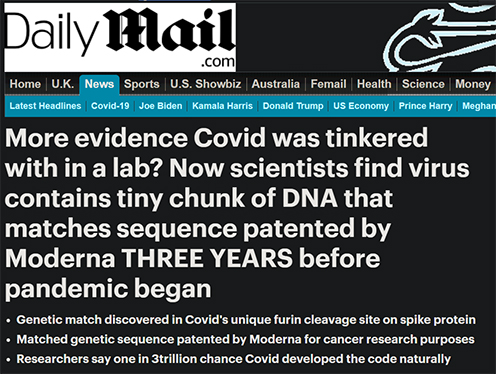 Moderna Pattented Vaccine Sequence Years Before Covid - Daily Mail