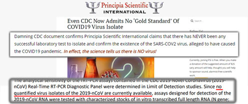 CDC: Covid 19 Virus Was Never isolated