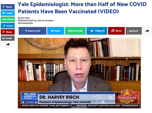 Yale Epidemiologist Says Vaccines Don't Work
