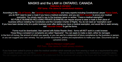Canada Law, esp Ontario - Legal Remedies